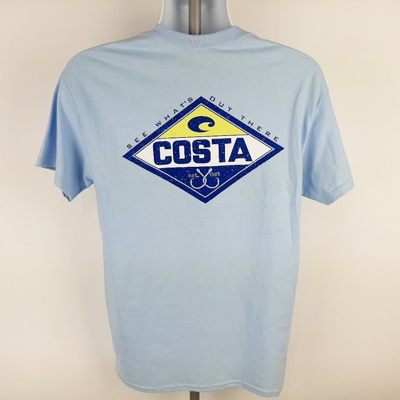 Costa Other - Costa Del Mar Men's T-shirt Size Medium Light Blue
